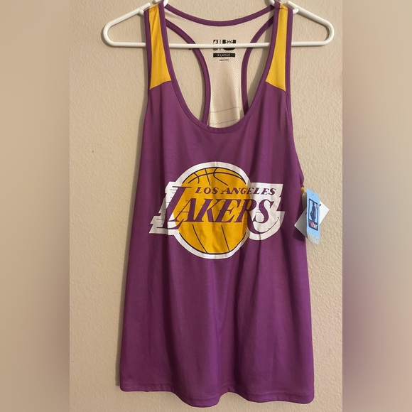 NBA 4 Her NWT Los Angeles Lakers Razorback Tank Top size‎ XL - Picture 1 of 2